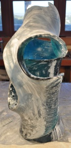 Harry Pollitt - creating Ode to Morph glass sculpture 6