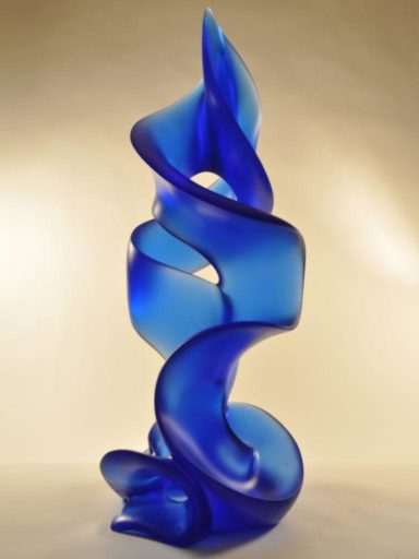 Harry Pollitt - Blue Tango glass sculpture