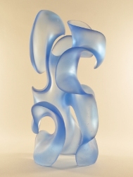 Ethereal luminosity in motion. A glass sculpture by Harry Pollitt debuting at SOFA CHICAGO 2016.